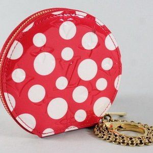 LOUIS VUITTON x YAYOI KUSAMA 'Chapeau Polka Dots' (Red) Monogram Coin Purse NIB!